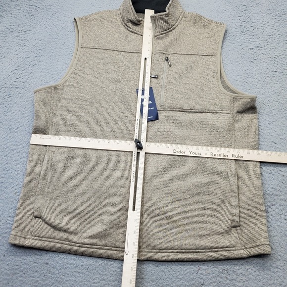 IZOD Better Vest Mens Large Multi Fleece Lined Golf Performance Natural Stretch - Picture 3 of 10